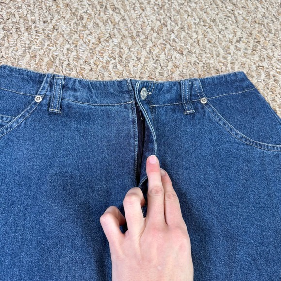 Y2K Arizona Jean Co Vintage Denim Mini Skort Medium Wash Cotton Cottagecore Sz 5 - Picture 4 of 8